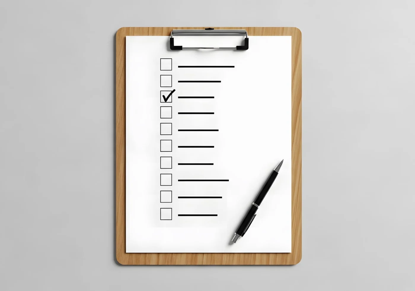 A governance checklist and company records close-up on a desk