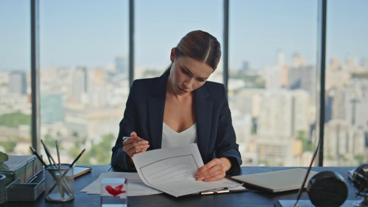 An entrepreneur signing a business contract
