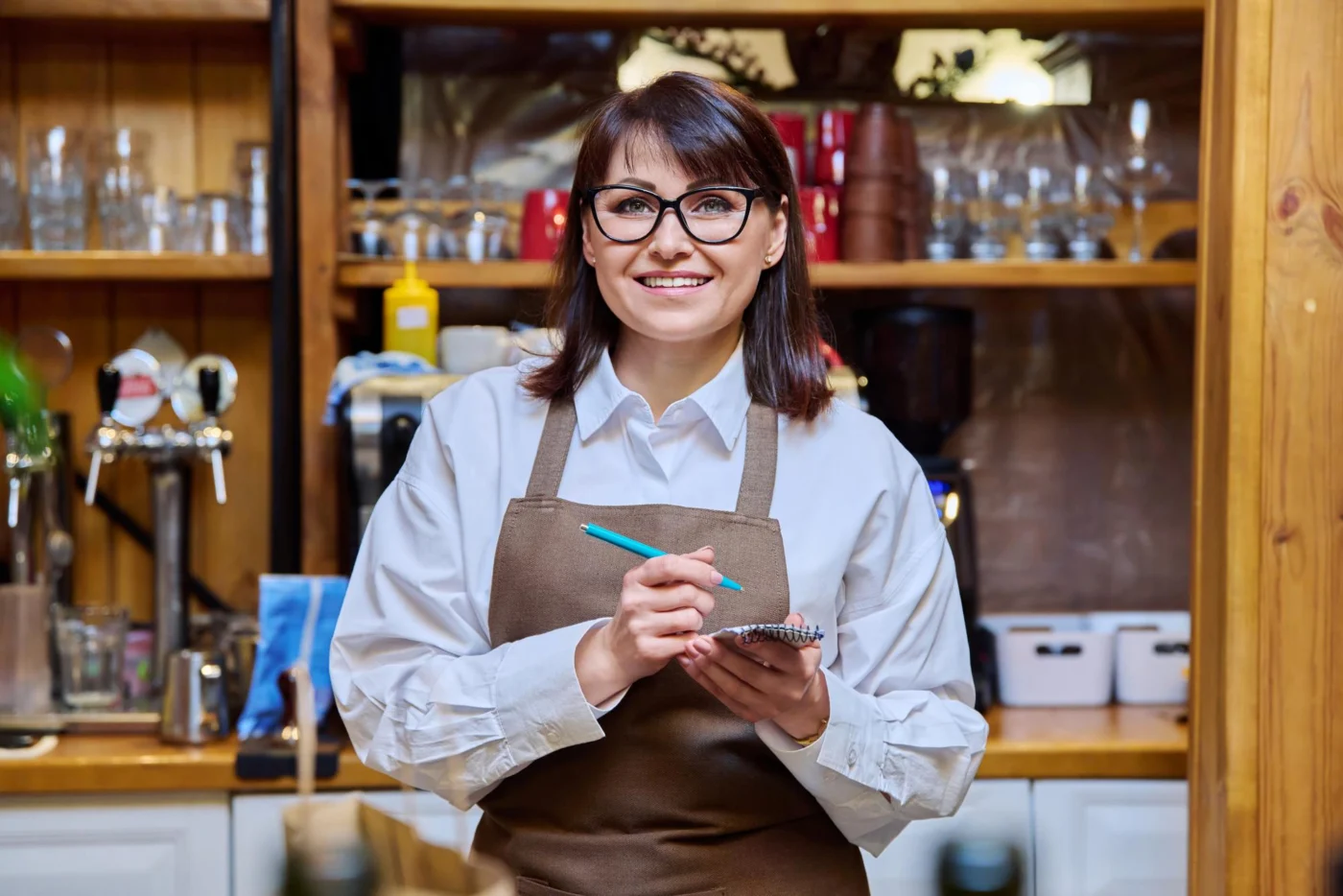 Employees working in a small Isle of Man business